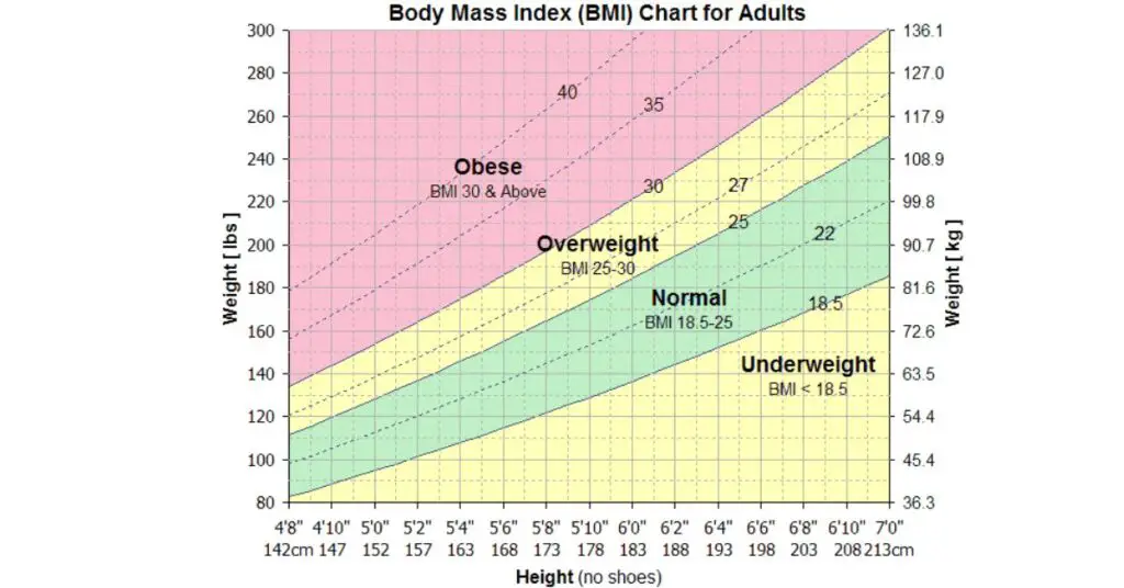 BMI (Body Mass Index) Calculation Chart